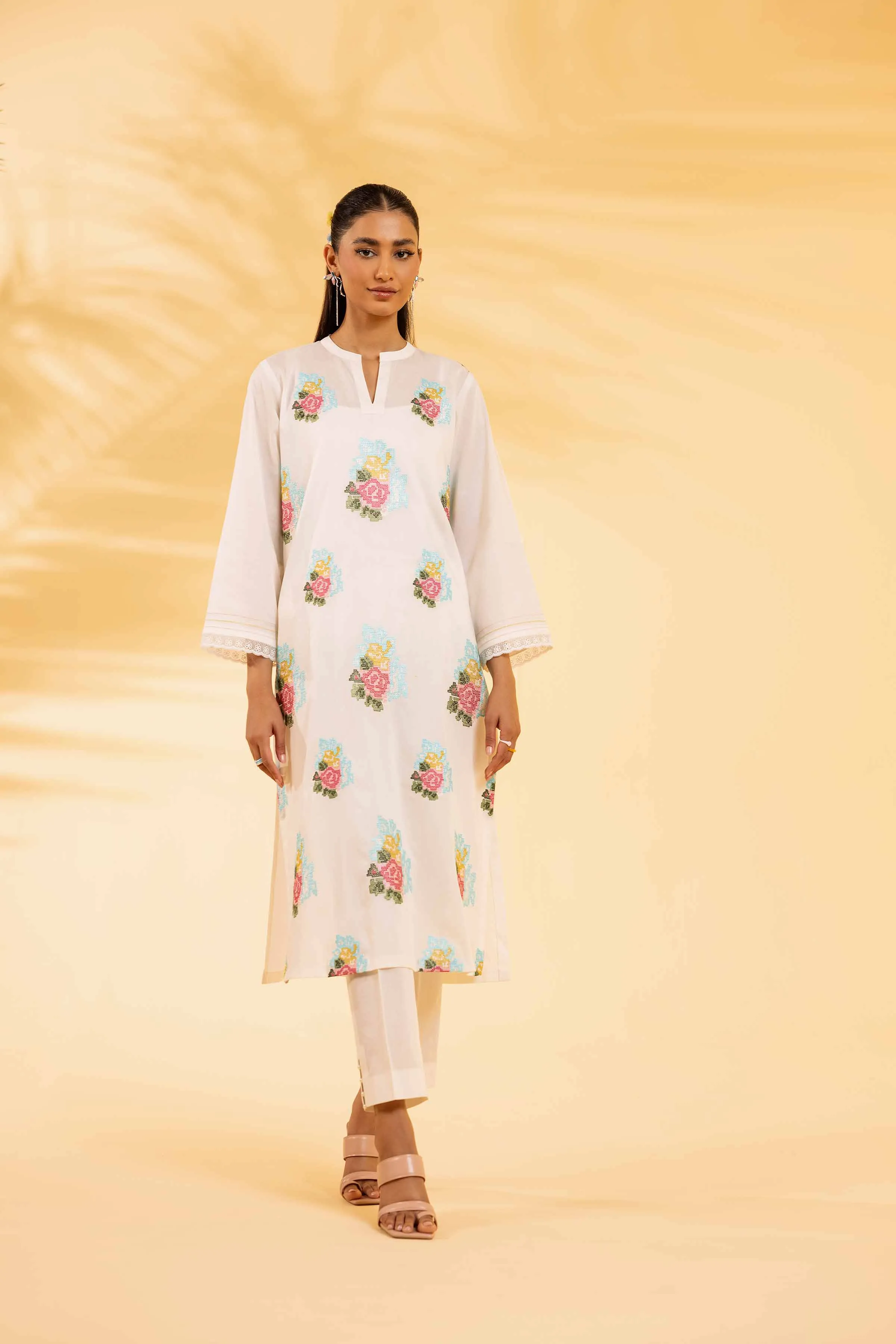 2 Piece - Dyed Embroidered Suit - 42401066