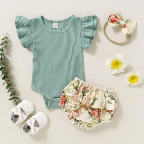 Baby Girl Floral Rompers Suits