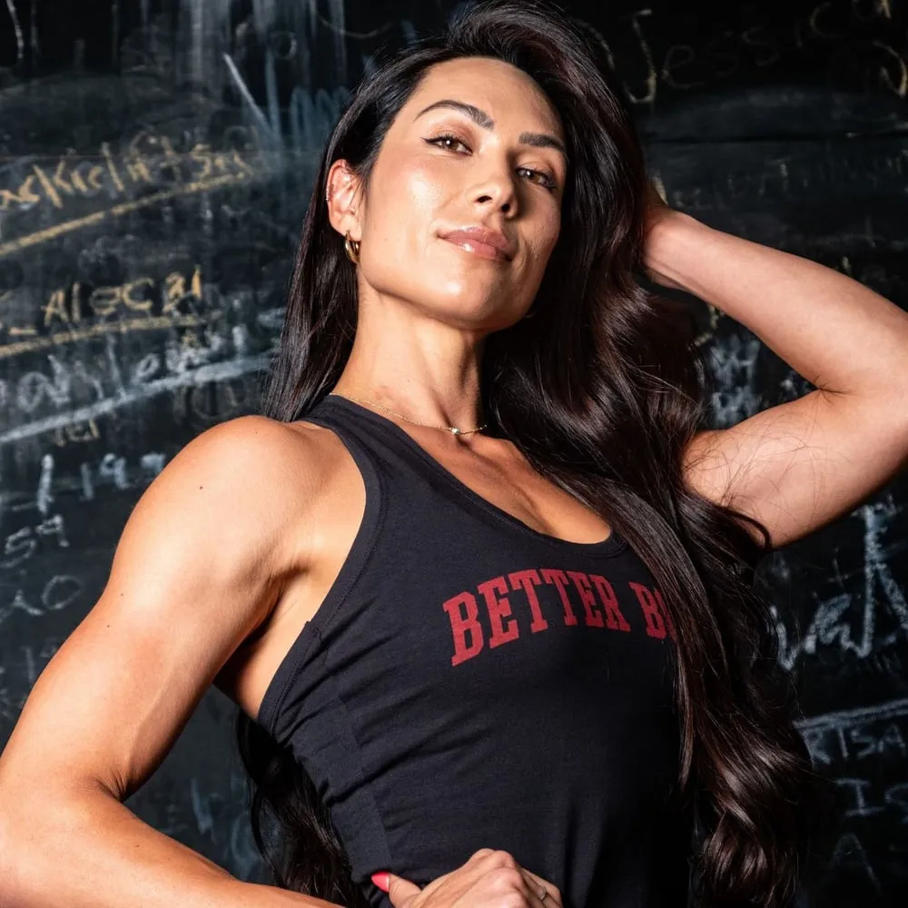 Better Bodies Crop T-Back - Black/Red