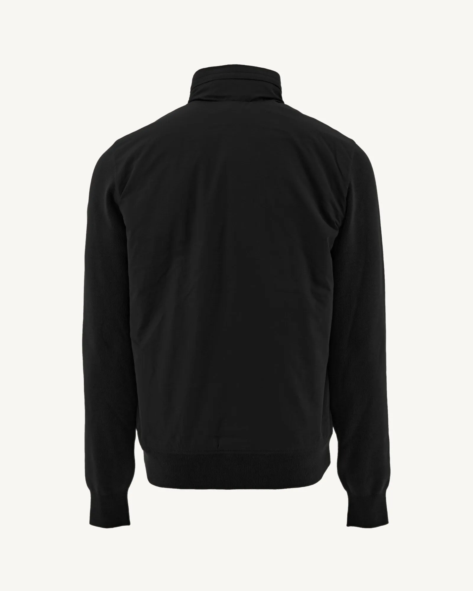 Black Bardenas bi-fabric hooded jacket