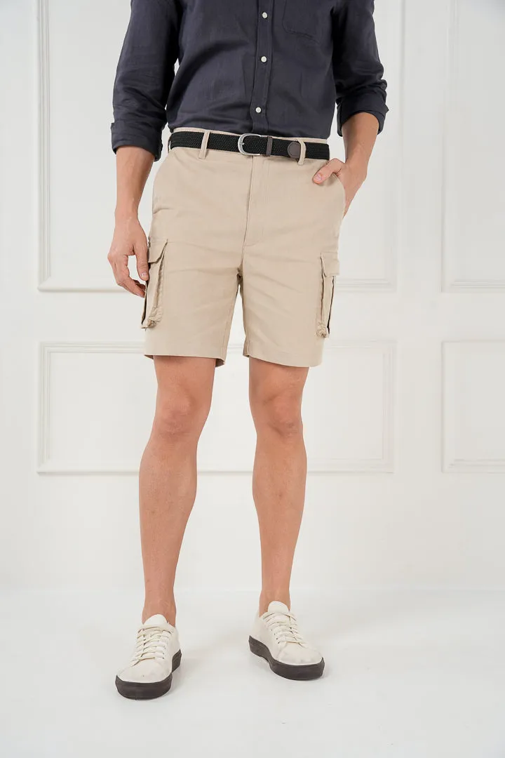 Buttercream Corduroy Stretch Cargo Shorts