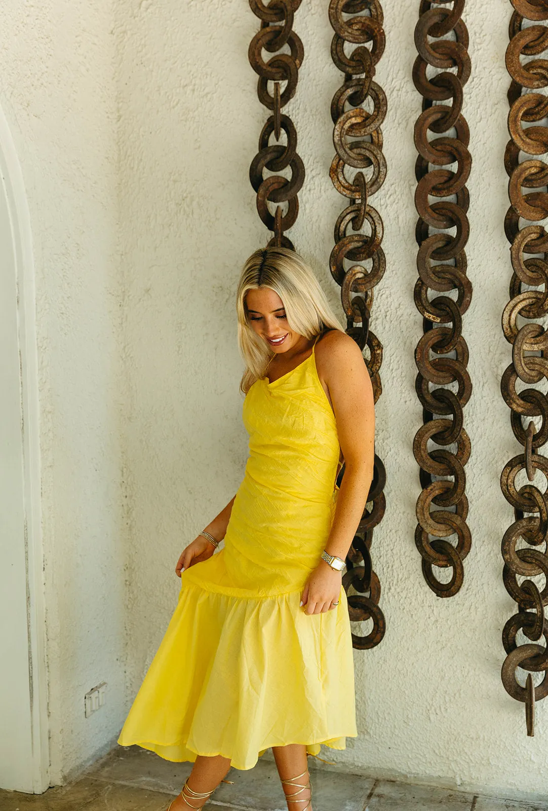 Emerson Midi Dress - Yellow