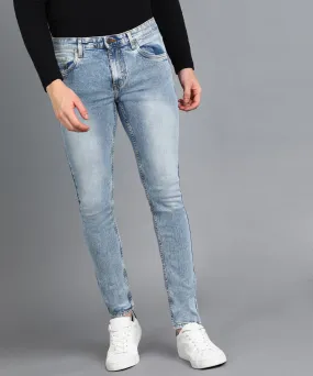 Men's Blue Slim Fit Washed Jeans Stretchable