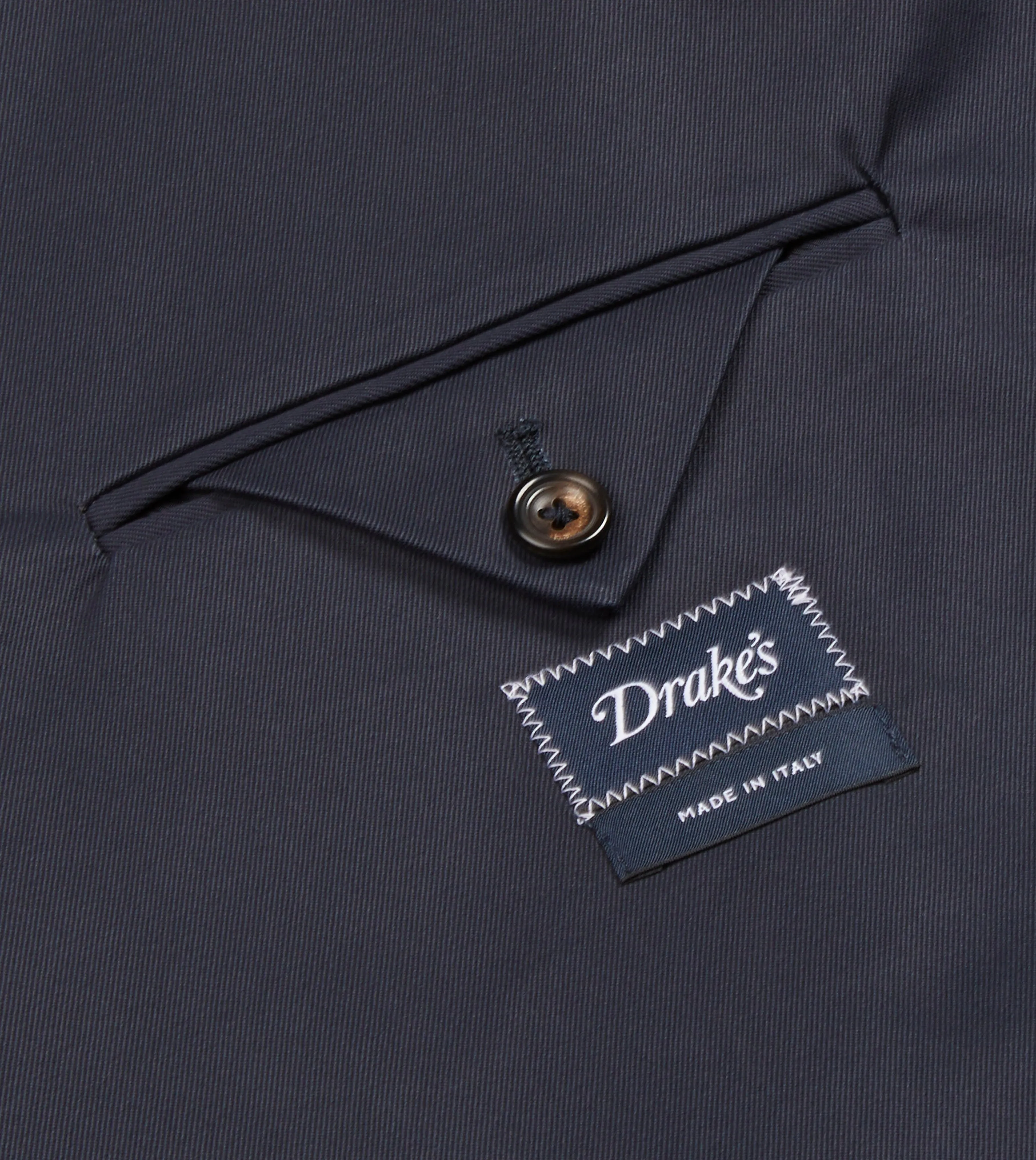 Navy Cotton Drill Tailored Jacket