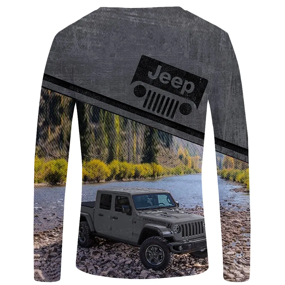 Off Road Jeep Gladiator - Stingray Grey UPF 50  Long Sleeve Shirt