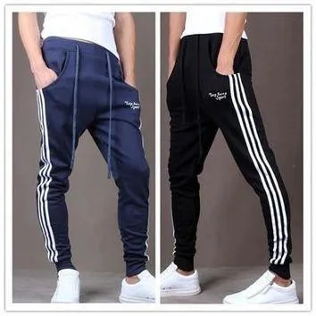 Outdoors Cargo Loose Trousers Men Sweat Harem Sport Joggers Pants Hip Hop Slim Fit