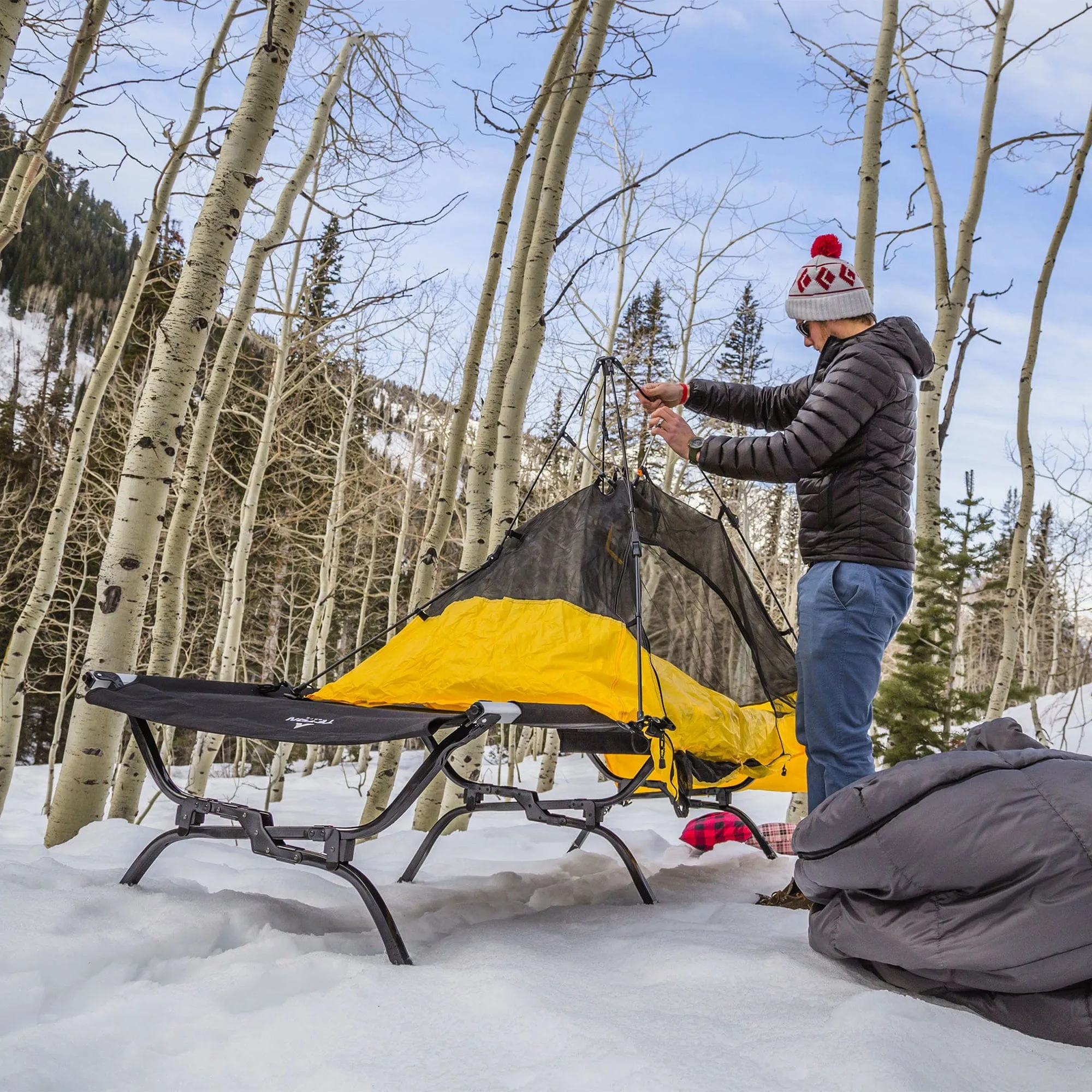 Outfitter XXL Camp Cot with Pivot Arm