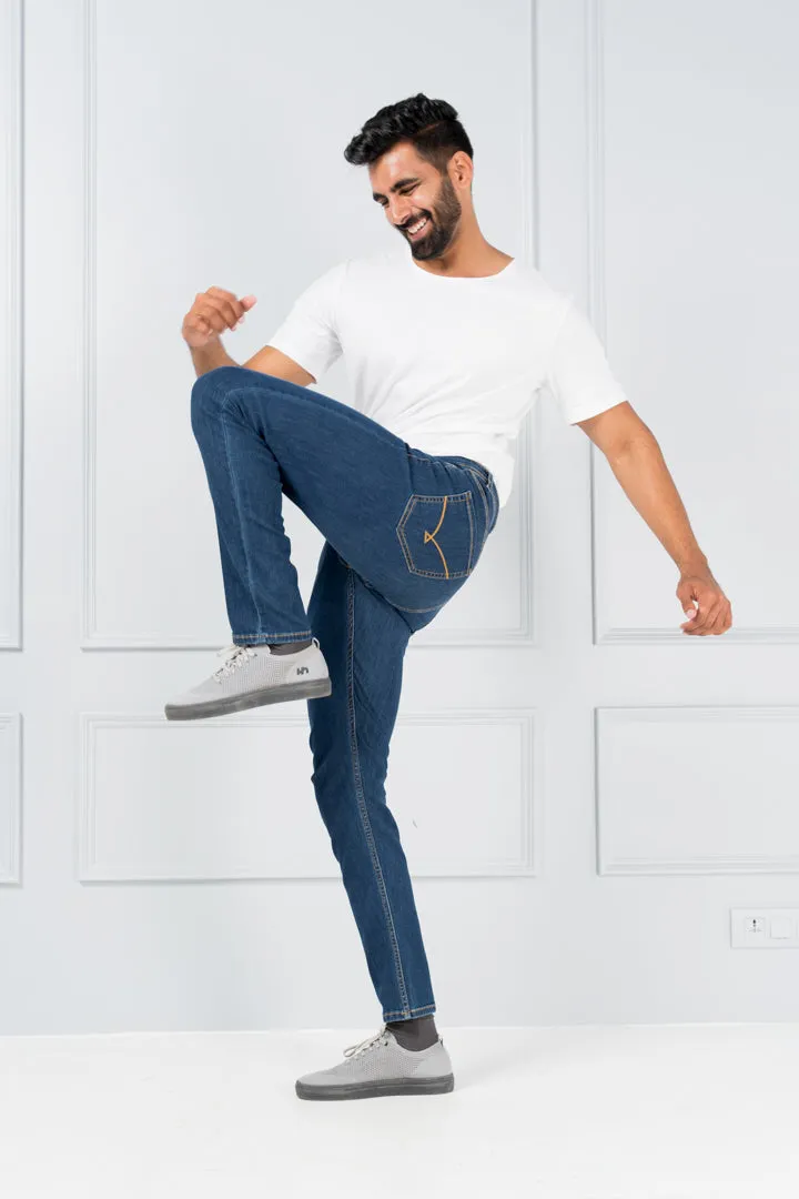 Royal Blue Power-Stretch Slim Fit Jeans