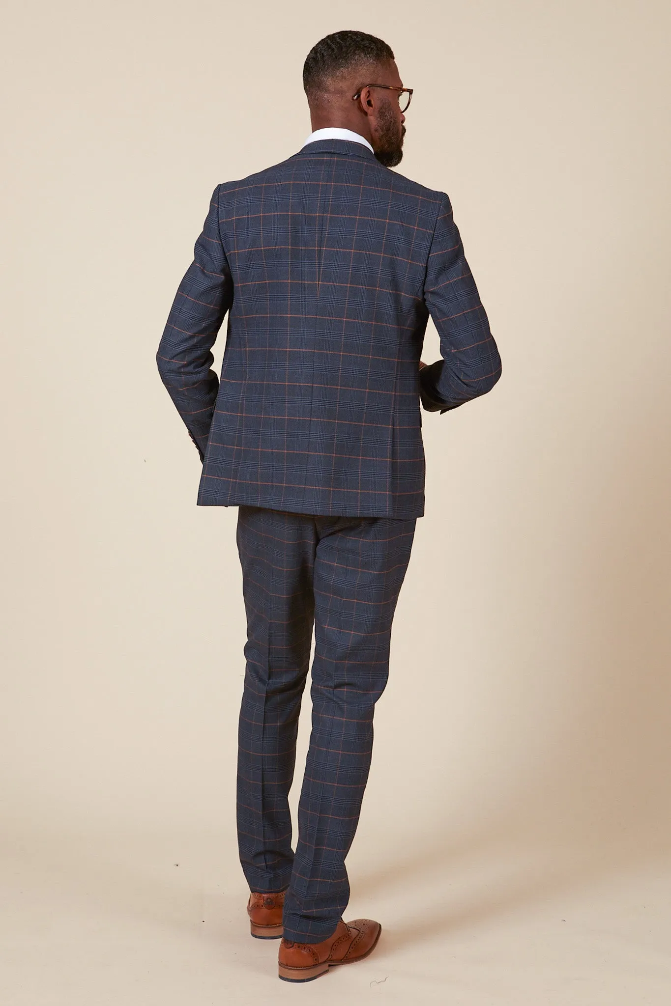 The WBA Collection - JENSON Marine Navy Check Suit As Worn By John Swift