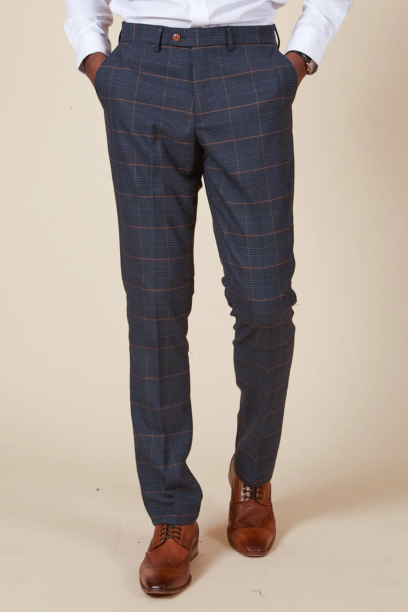 The WBA Collection - JENSON Marine Navy Check Suit As Worn By John Swift