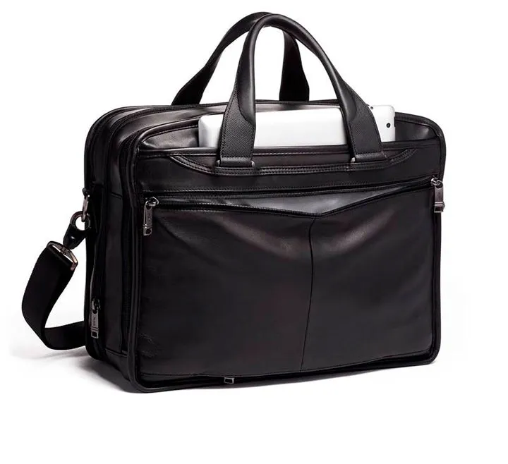 Tumi Alpha 3 Expandable Organizer Laptop Brief Leather