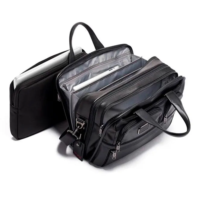 Tumi Alpha 3 Expandable Organizer Laptop Brief Leather