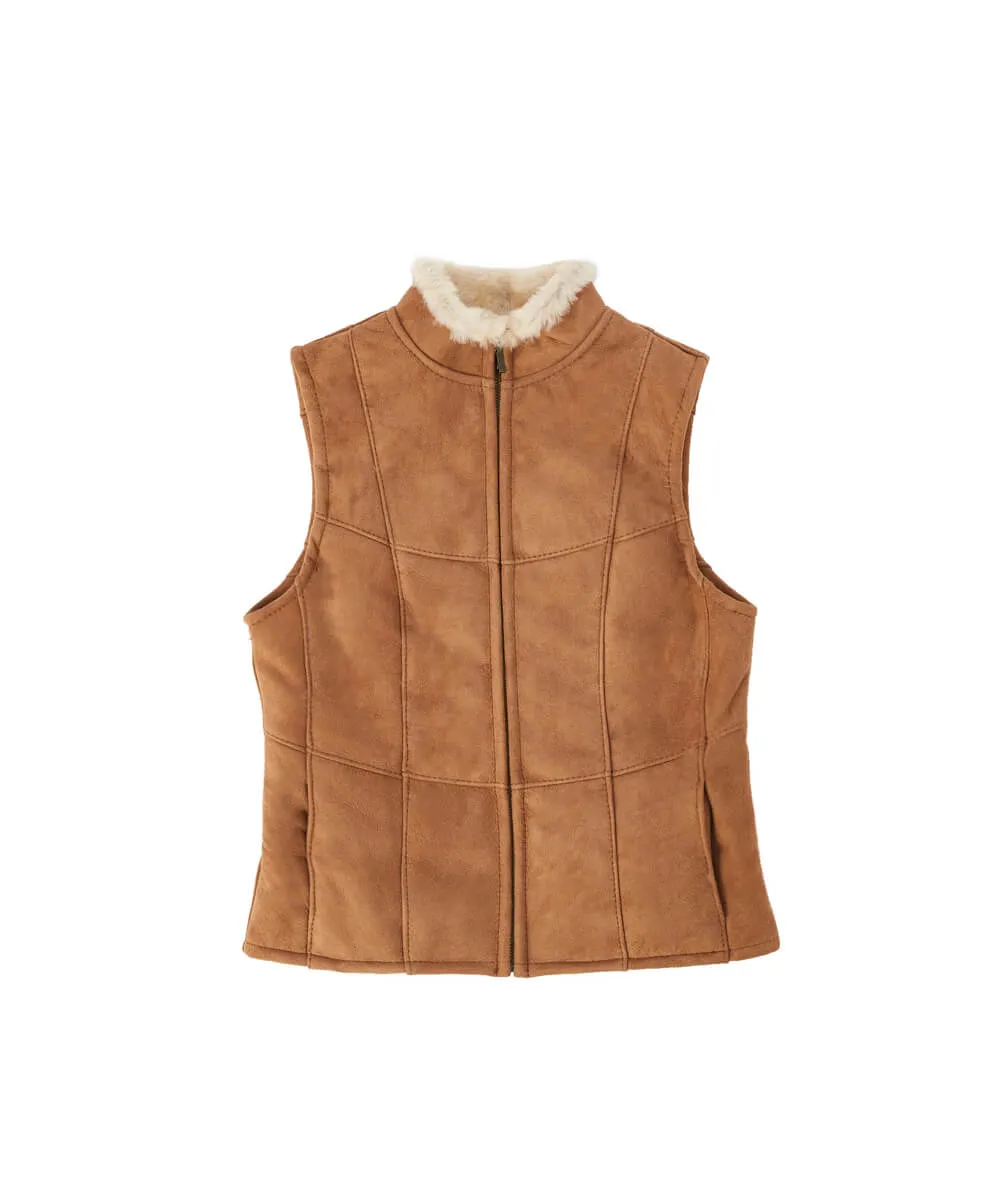 Luxurious Womens Sheepskin Vest - Stylish, Warm, and Comfortable Outerwear