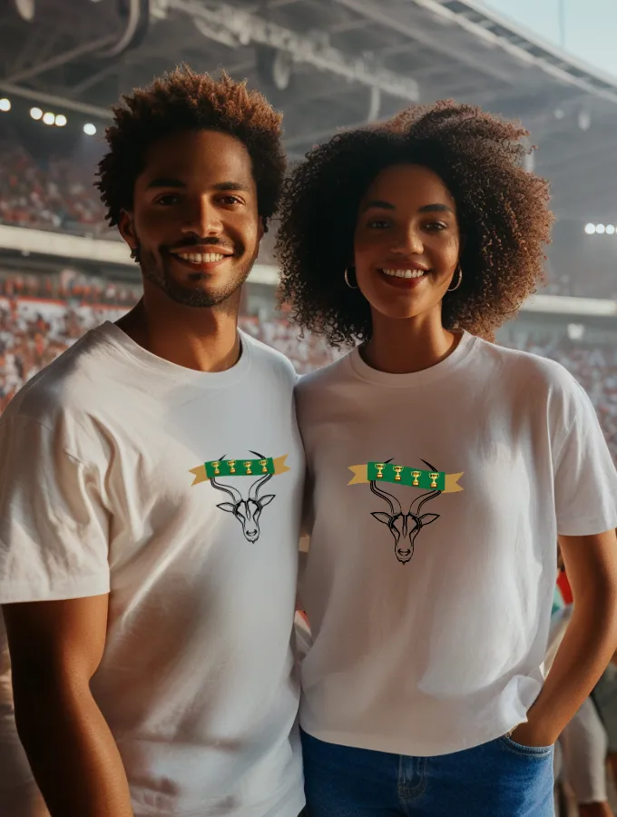 WORLD CHAMPS ROUNDNECK TEE - WHITE - UNISEX